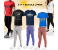 6 in 1 Bundle Offer,Unisex Universal T-Shirt And Tracksuit Set Assorted Colors And Designs